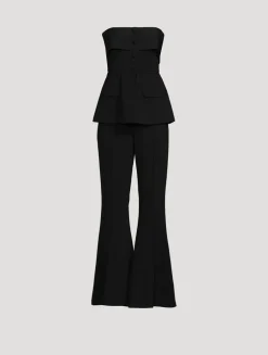 Crêpe Flared Jumpsuit