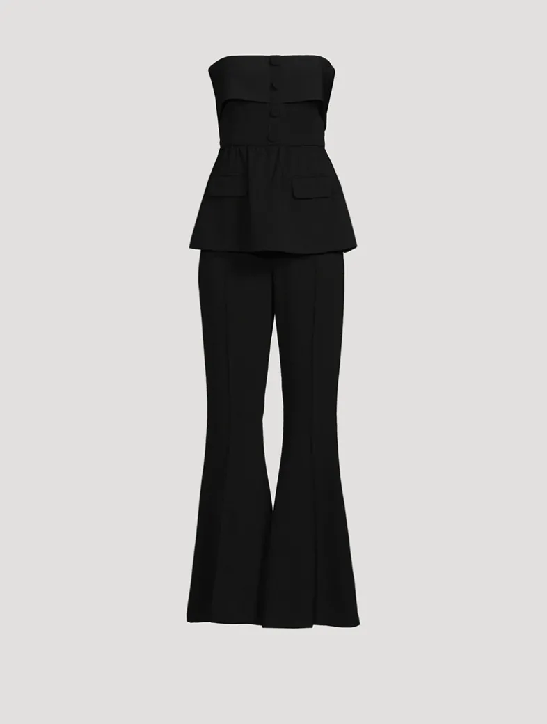 Crêpe Flared Jumpsuit