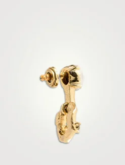 Crystal Metal Chain Earrings