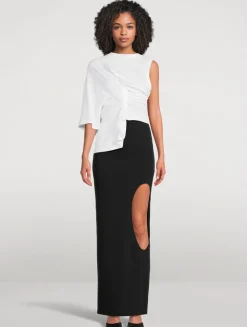 Cut-Out Maxi Skirt