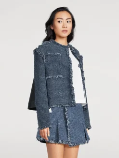Denim And Tweed Mix Jacket