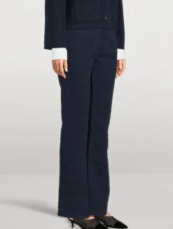 Denim Bouclé Trousers