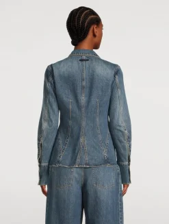 Denim Bustier Shirt