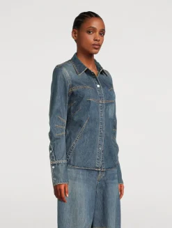 Denim Bustier Shirt