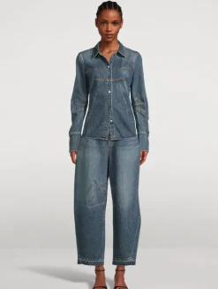 Denim Bustier Shirt