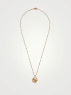Dew Drop 14K Gold Year Of The Dragon Medallion Necklace
