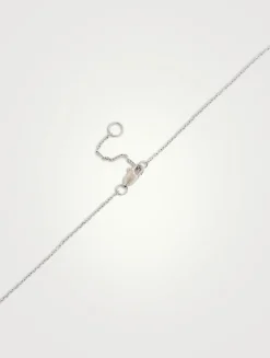 Dew Drop Silver Chain Necklace With Blue Topaz
