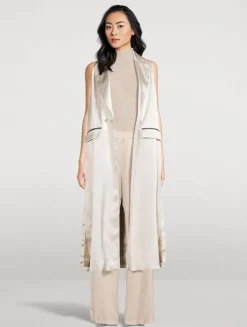 Double-Breasted Satin Vest
