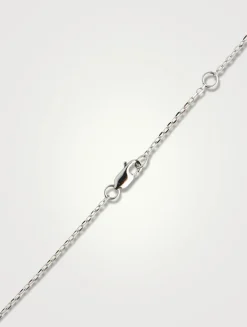 Double Cœurs 18K White Gold R10 Necklace With Half Pavé Diamonds