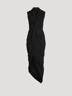 Draped Crêpe Jersey Dress