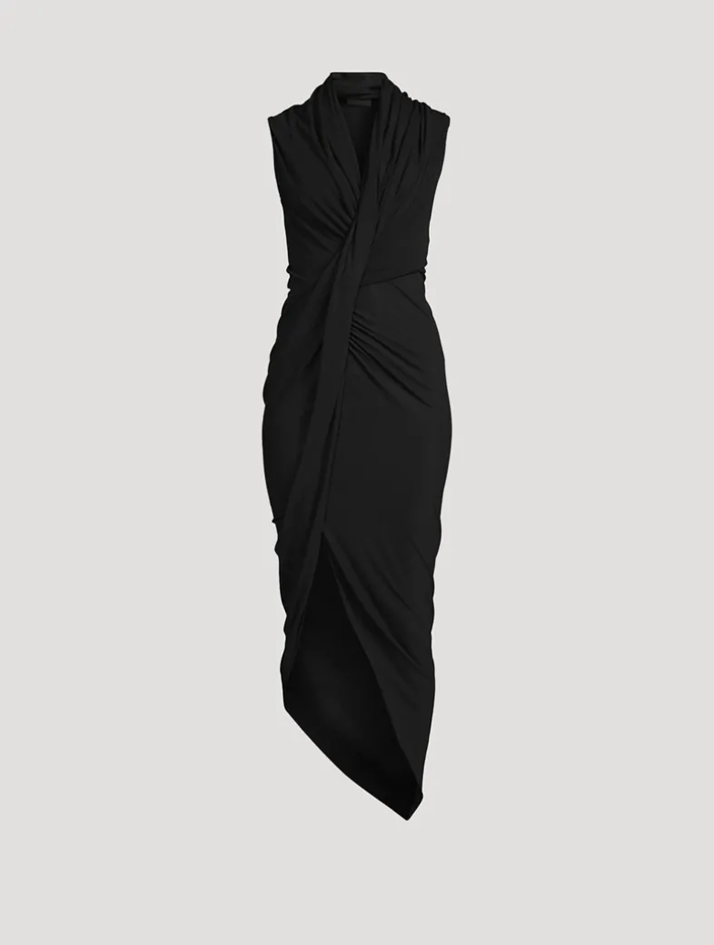 Draped Crêpe Jersey Dress