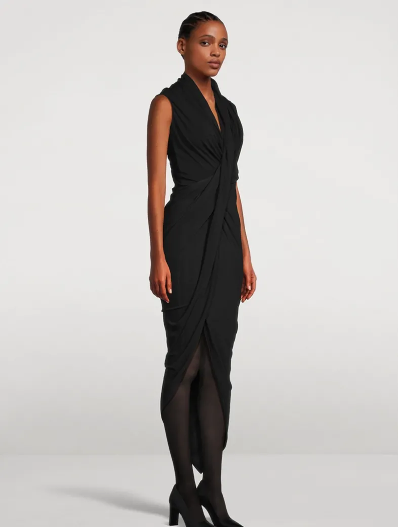 Draped Crêpe Jersey Dress