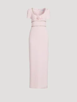 Embellished Crêpe Gown