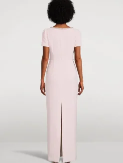 Embellished Crêpe Gown
