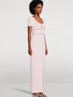 Embellished Crêpe Gown