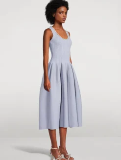 Embellished Knit Midi Dress
