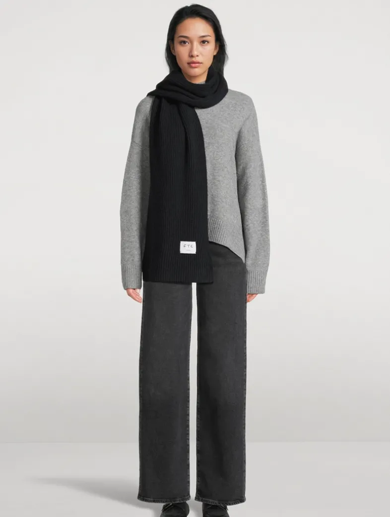Fair Trade Cashmere Ribbed Scarf