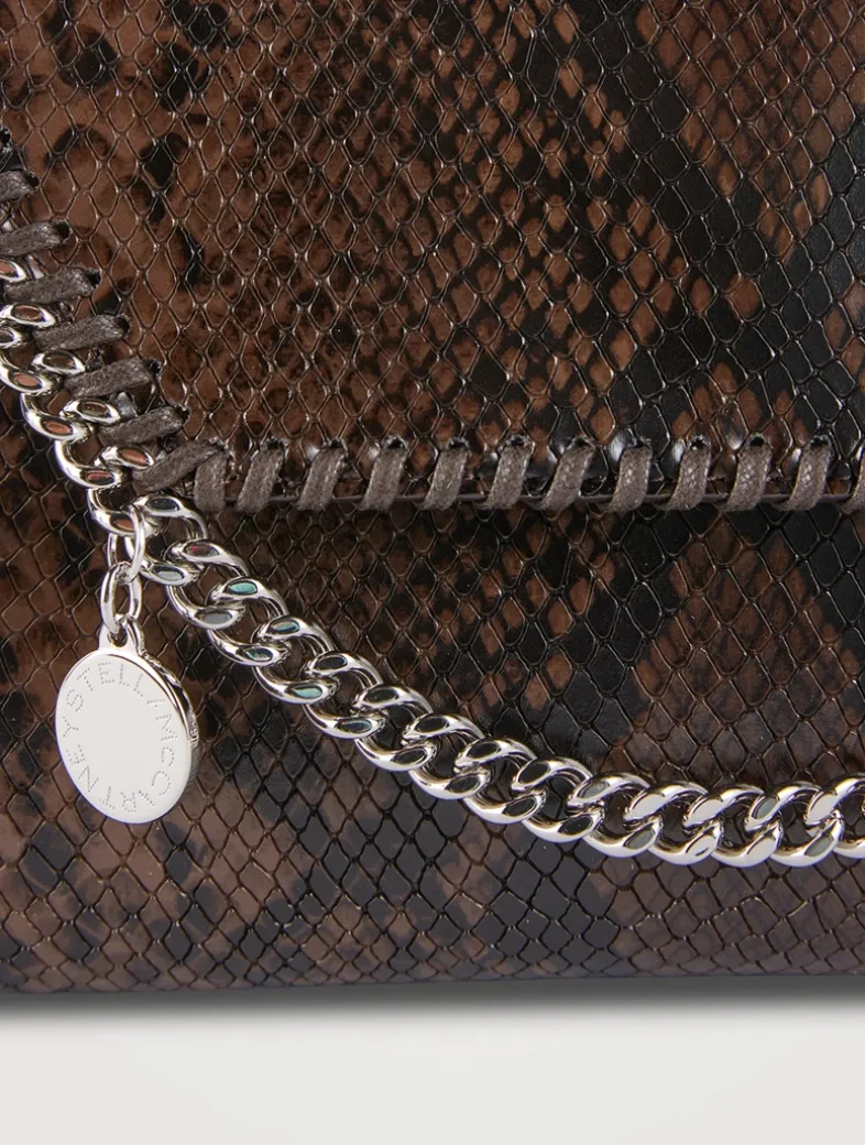 Falabella Snakeskin-Embossed Crossbody Bag