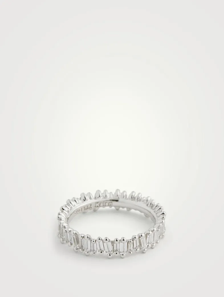 Fireworks 18K White Gold Eternity Ring With Diamonds