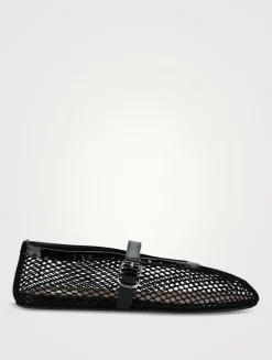 Fishnet Ballet Flats