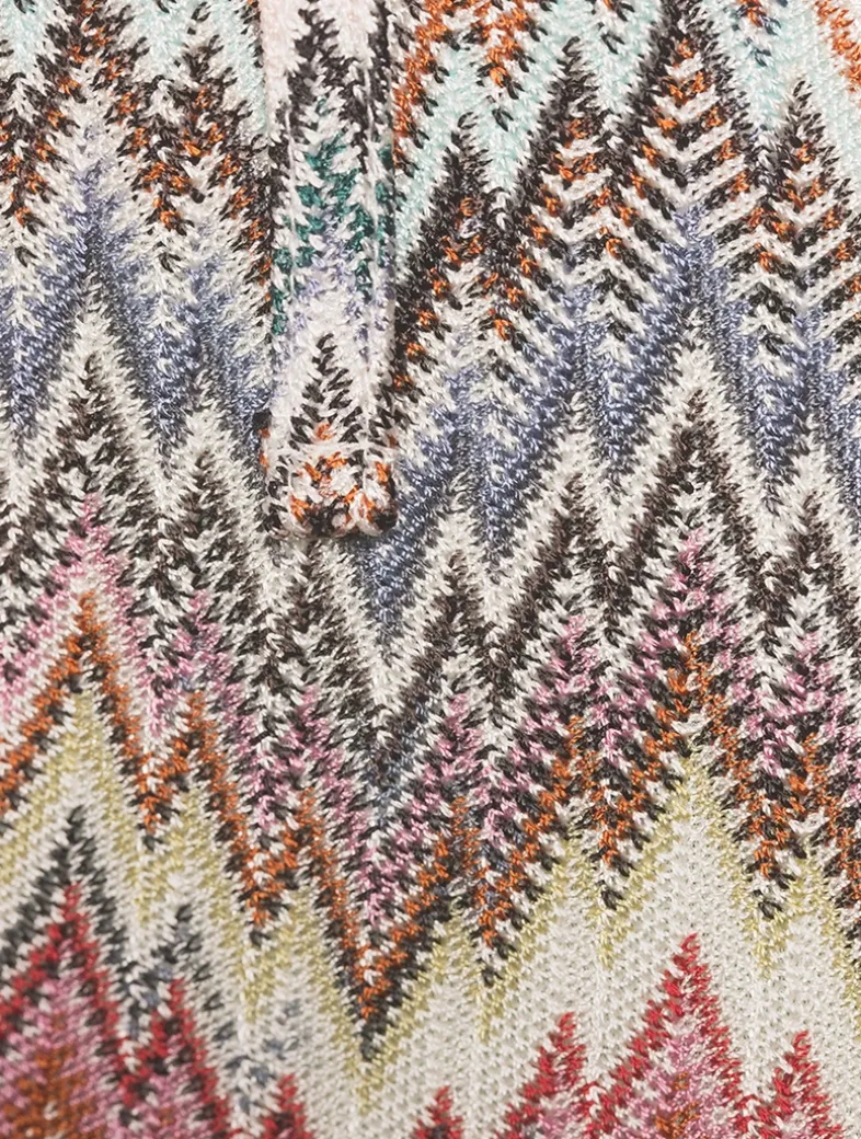 Flared Trousers In Zig Zag Print