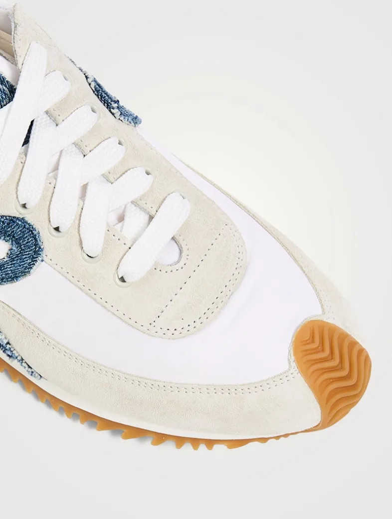 Flow Runner 2.0 Nylon And Suede Sneakers