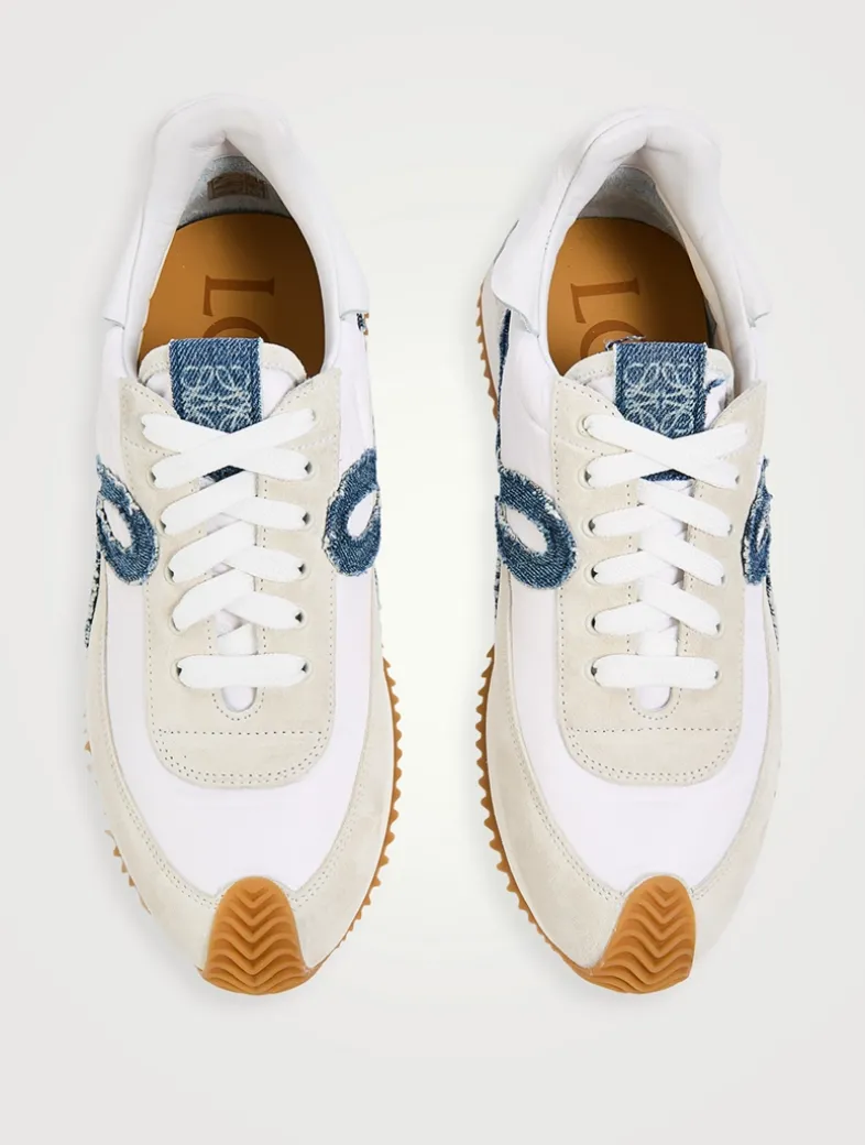 Flow Runner 2.0 Nylon And Suede Sneakers