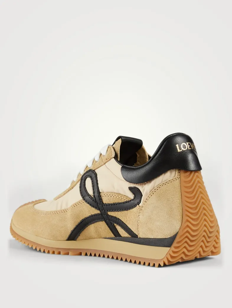 Flow Runner Nylon And Suede Sneakers