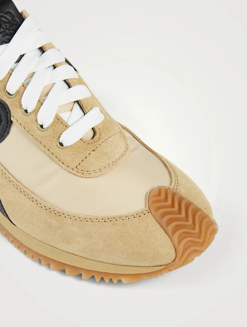 Flow Runner Nylon And Suede Sneakers