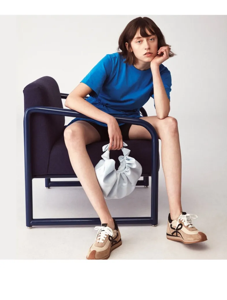 Flow Runner Nylon And Suede Sneakers