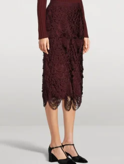 Fringe Midi Skirt