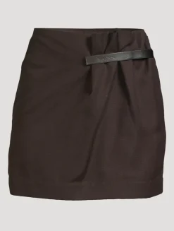 Gathered Mini Skirt