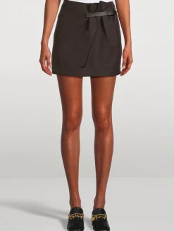 Gathered Mini Skirt