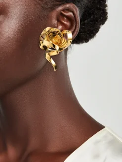 Geometric Rose Earrings