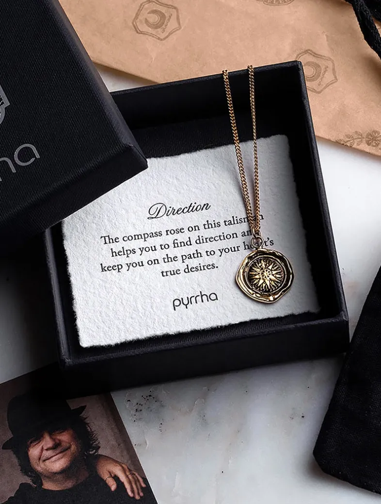 Heart Print 14K Gold Talisman Necklace
