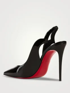 Hot Chick 100 Patent Leather Slingback Pumps