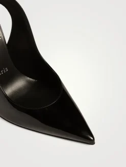 Hot Chick 100 Patent Leather Slingback Pumps