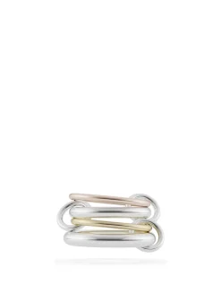 Hyacinth MX 18K Gold And Sterling Silver Stacked Ring