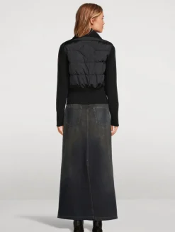 HyBridge® Down And Wool Knit Jacket