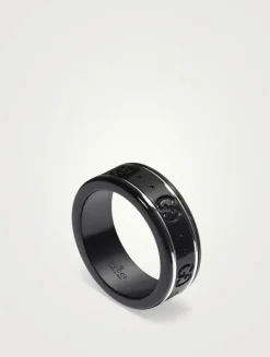 Icon Corundum And 18K White Gold Ring