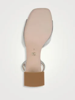Infinity II Crystal Metallic Leather Sandals
