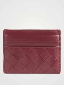 Intrecciato Leather Card Case