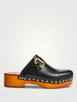 Jeannette Leather Clogs