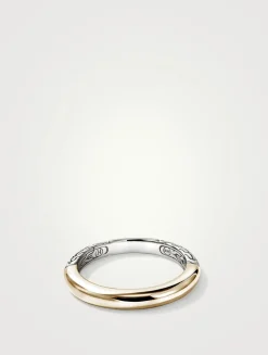 JH Essentials 14K Gold And Sterling Silver Band Ring