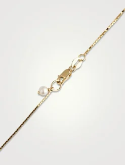14K Gold Double Floating Pearl Necklace