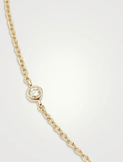 14K Gold Fine Floating Diamond Bracelet