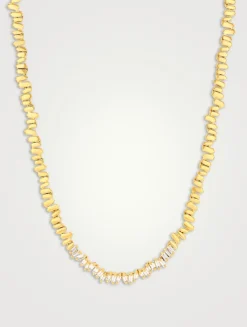 18K Gold Golden Age Diamond Tennis Necklace