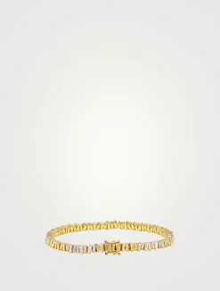 18K Gold Golden Age Mini Diamond ID Tennis Bracelet