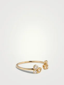 14K Gold Marquise Eye Bezel Diamond Ring