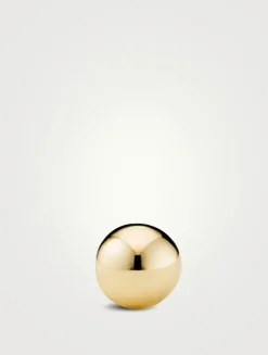 14K Gold Mini Sphere Flat Back Stud Earring
